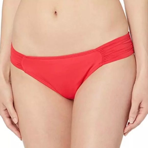 La Blanca Red Island Goddess Solid Hipster Bottom - Picture 1 of 2
